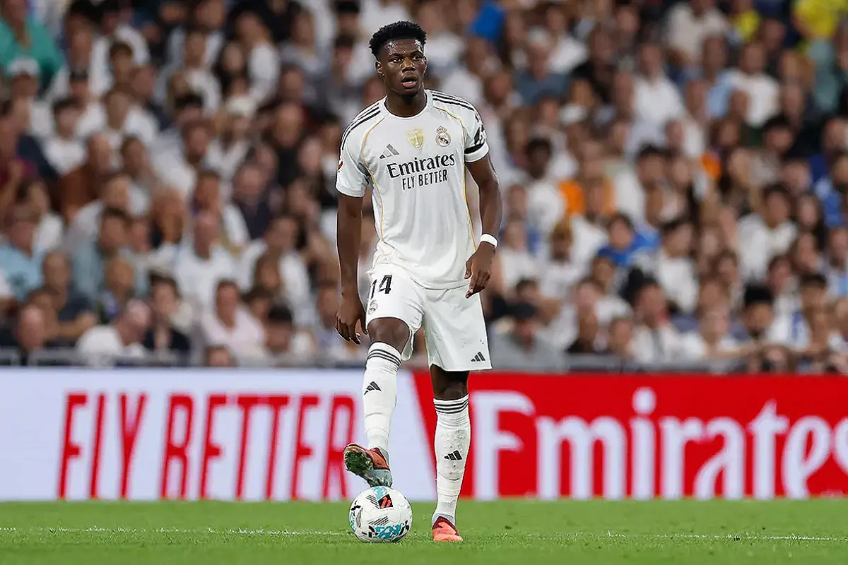Aurélien Tchouaméni lors de la rencontre (realmadrid.com)