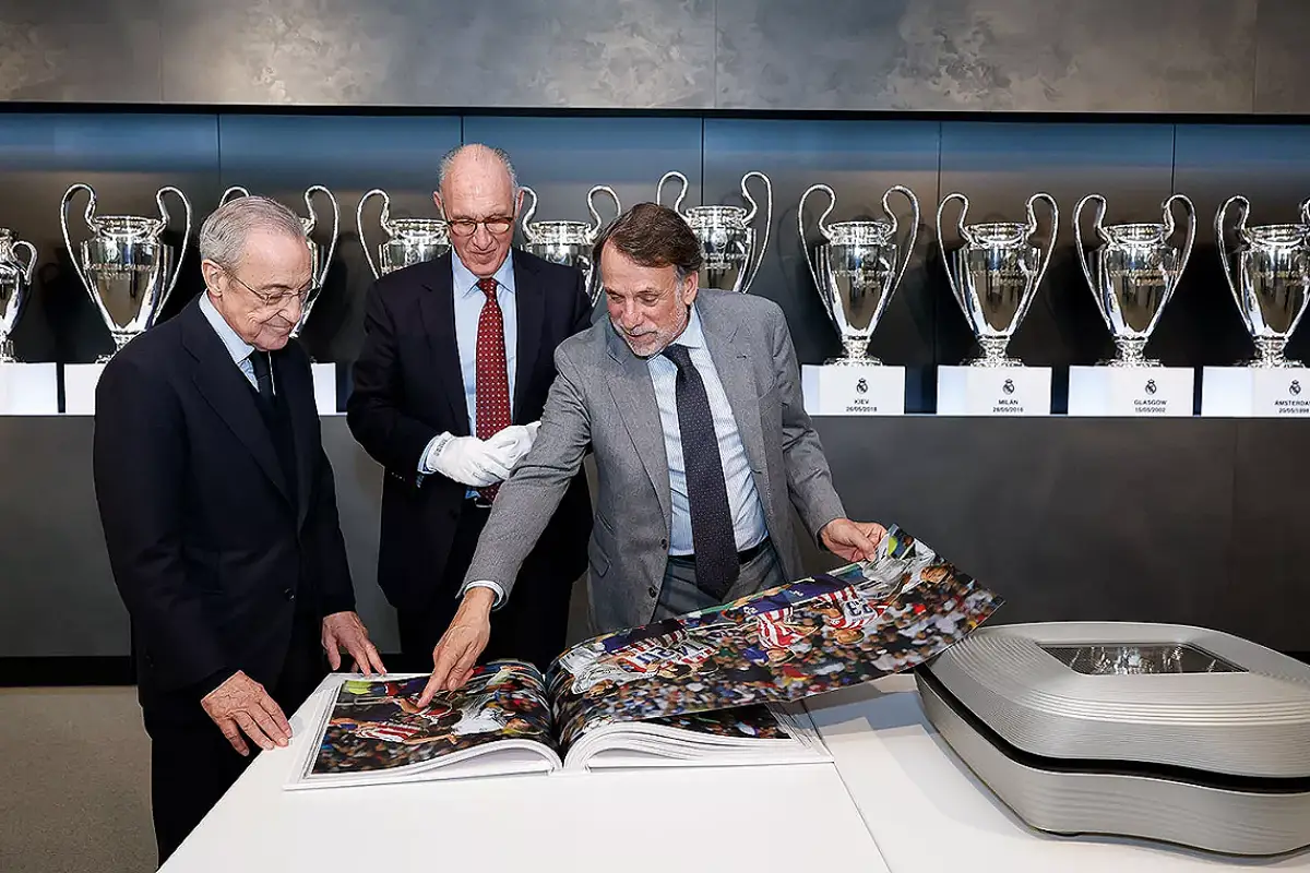 Florentino Pérez lors de la présentation de Corazon Blanco (realmadrid.com)
