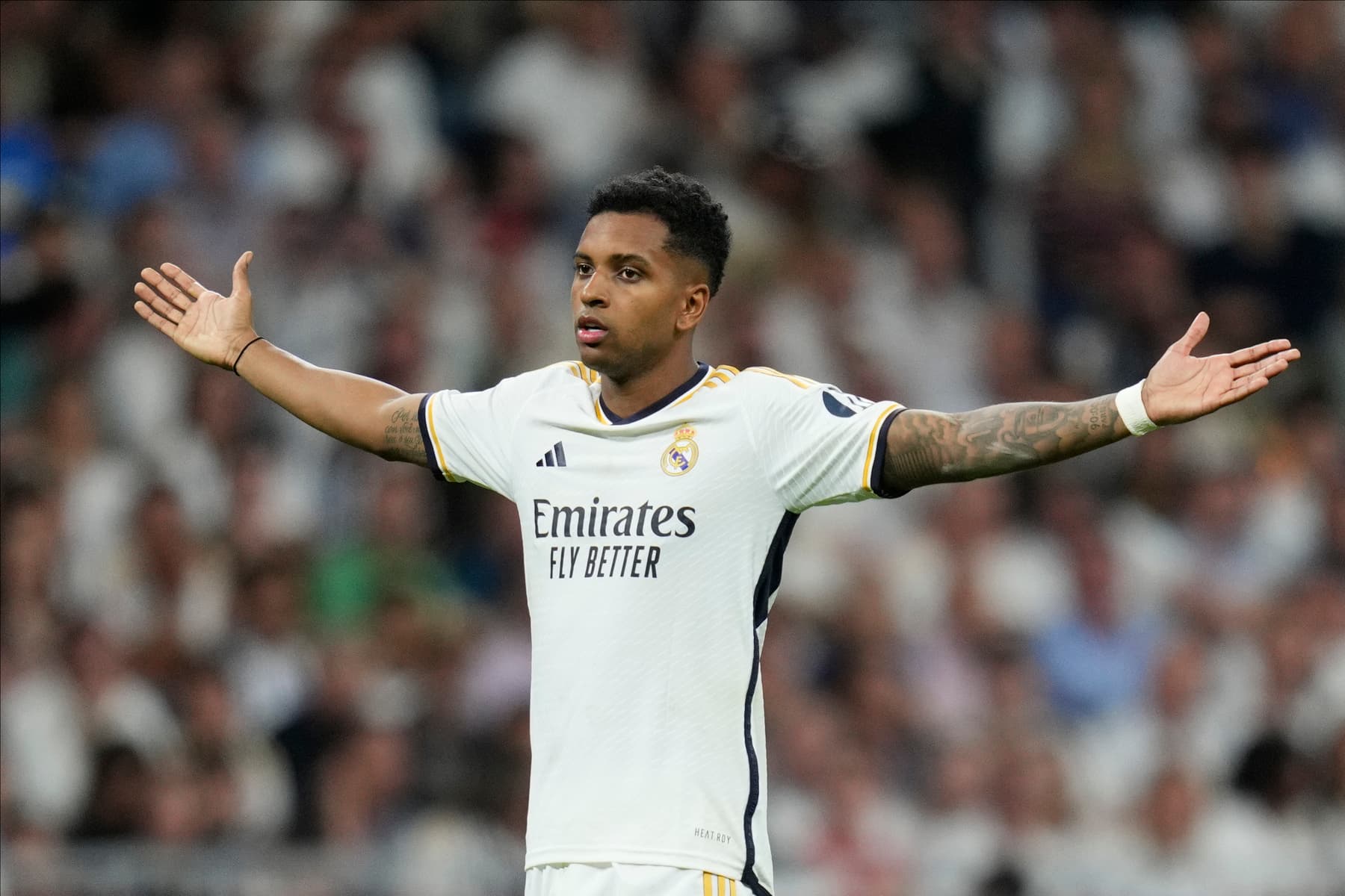 Rodrygo Goes of Real Madrid during the La Liga match between Real Madrid and Real Betis played at Santiago Bernabeu Stadium on May 25, 2024 in Madrid, Spain. (Photo by Cesar Cebolla / Pressinphoto / Icon Sport) - Photo by Icon Sport