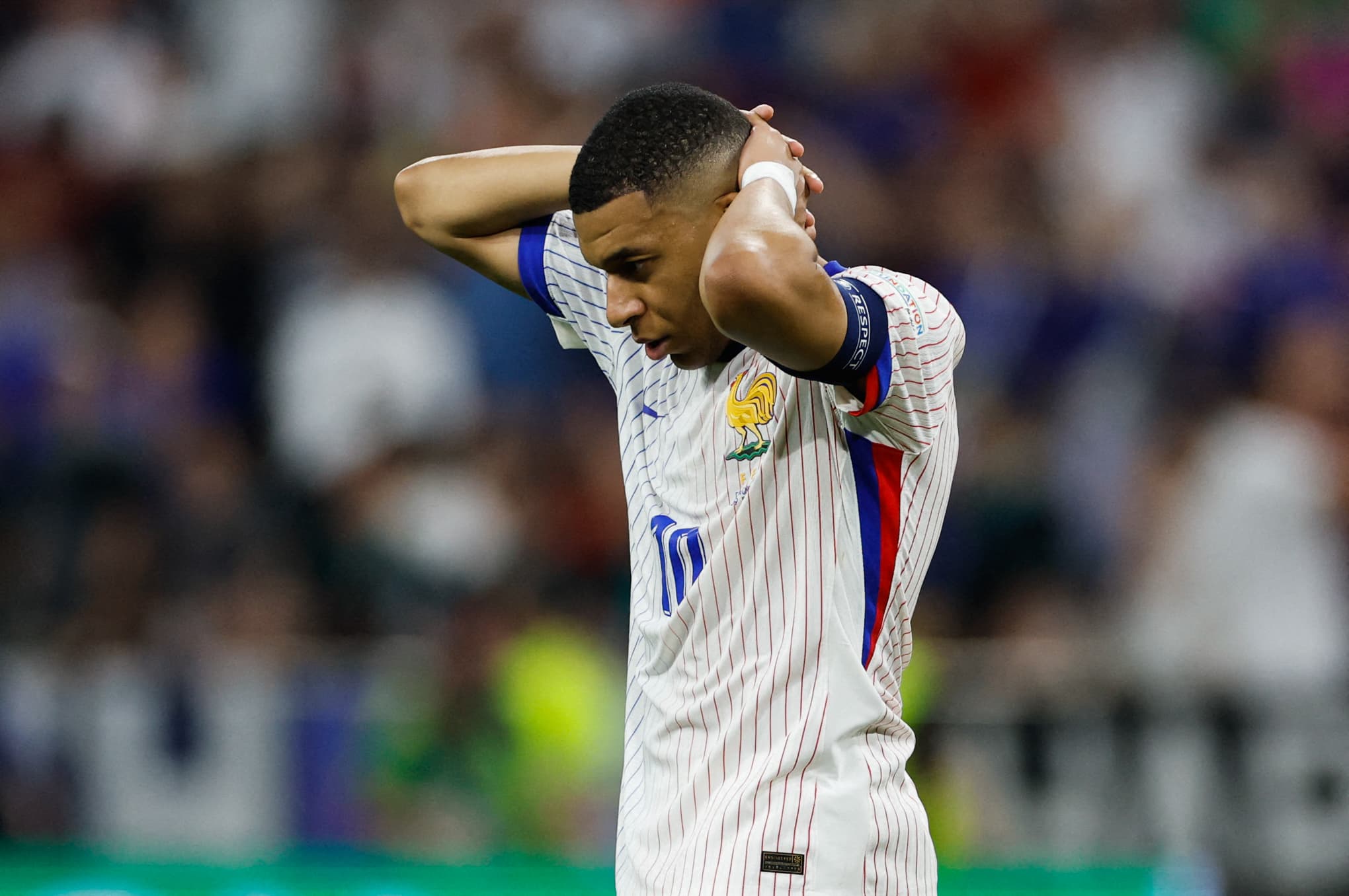 Kylian Mbappé après la défaite face à l'Espagne