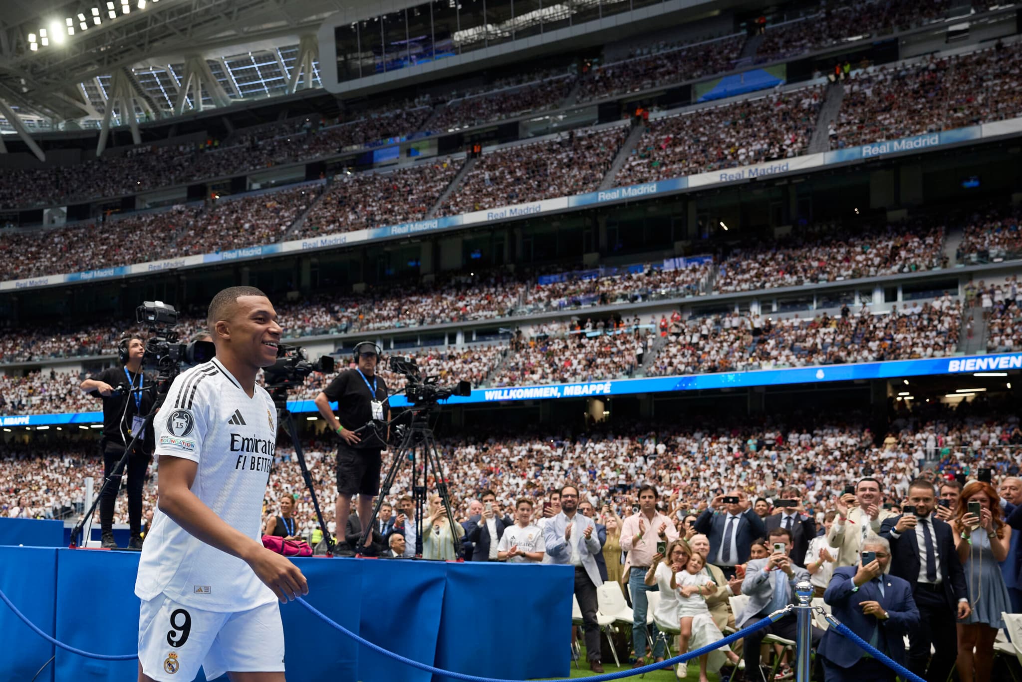 Kylian Mbappé lors de sa présentation au Real Madrid