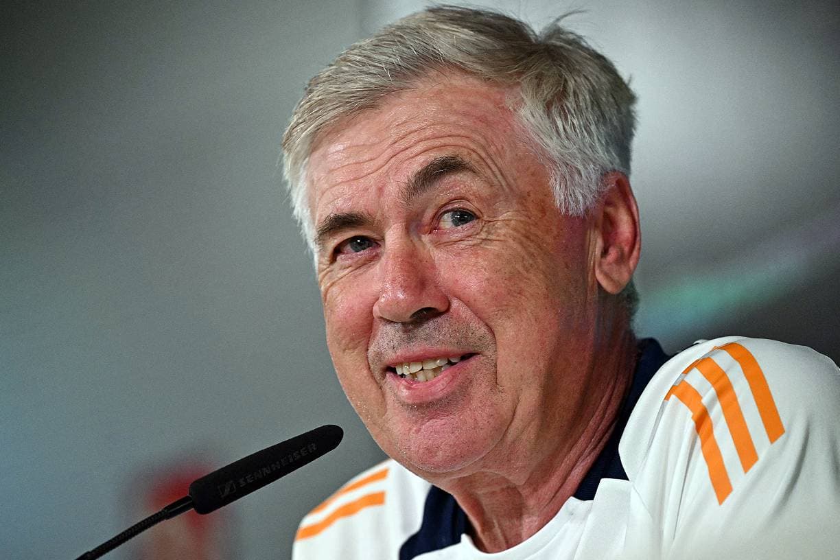 Carlo Ancelotti a répondu aux questions de la presse ce vendredi (Getty Images)