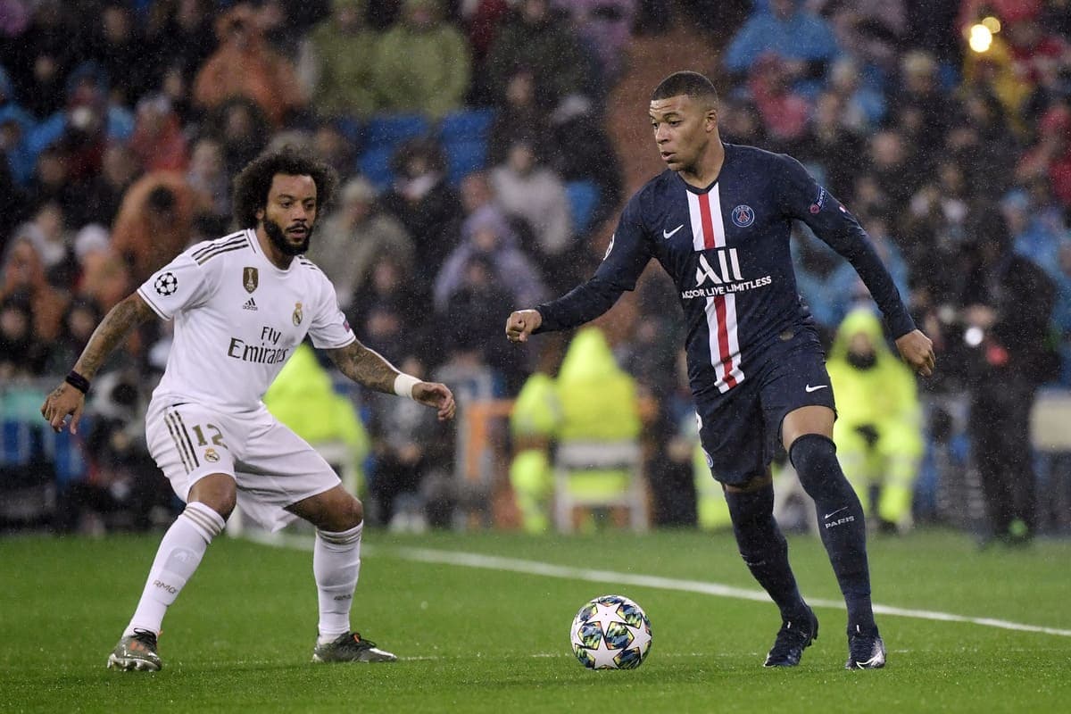 Marcelo et Mbappé lors d