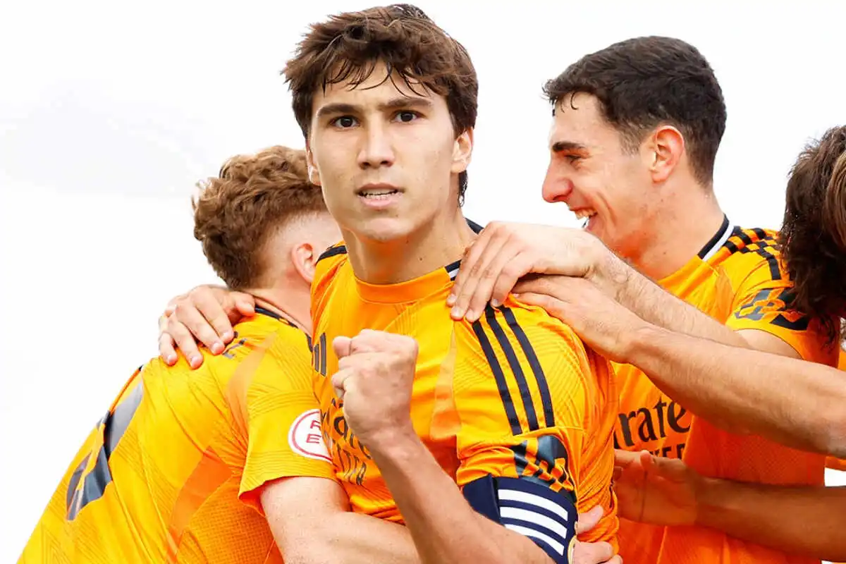 Gonzalo célèbre un but avec le Real Madrid Castilla. (realmadrid.com)