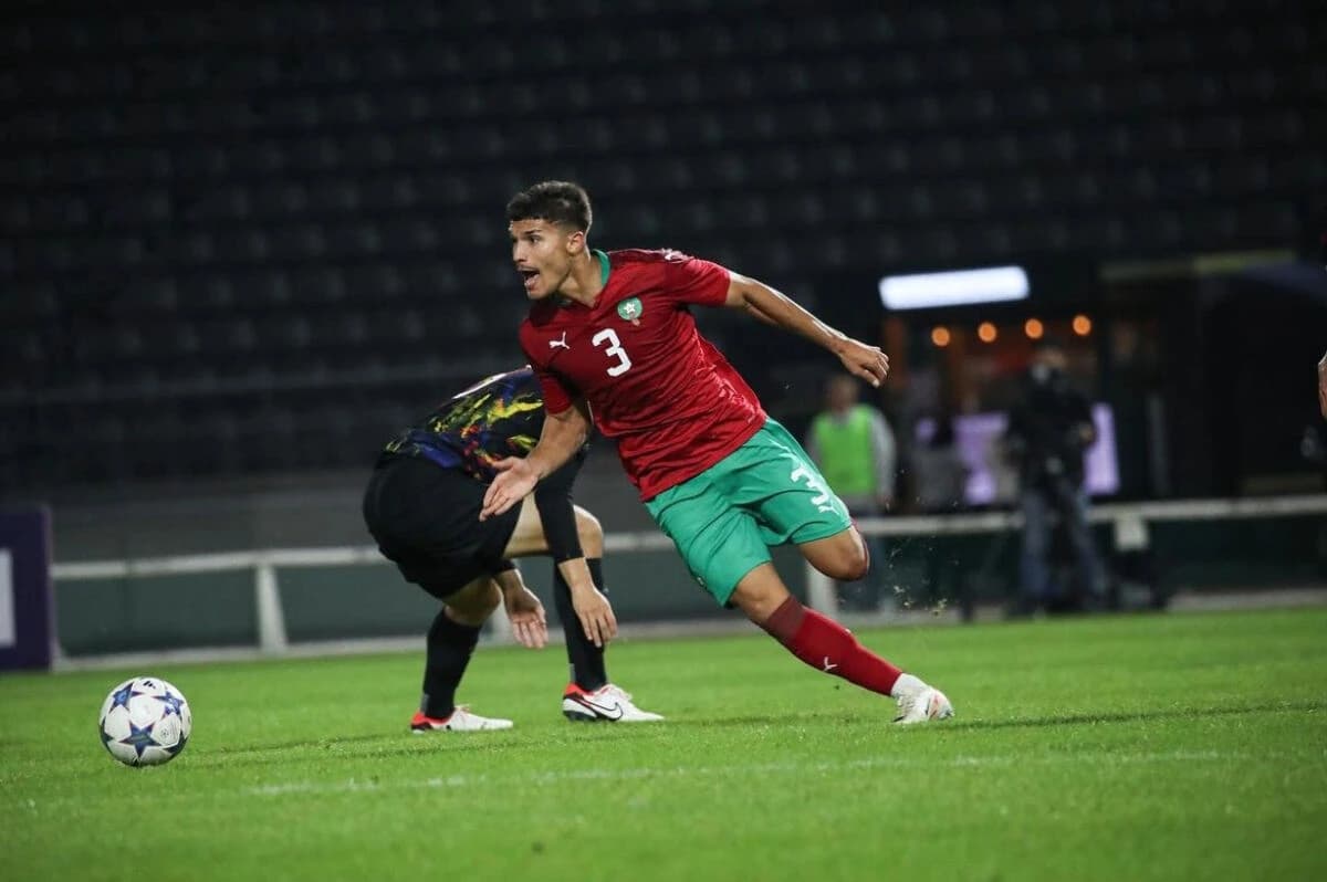 Youssef avec les U20 du Maroc contre la Corée du Sud. (via Instagram: @yuusiii3)