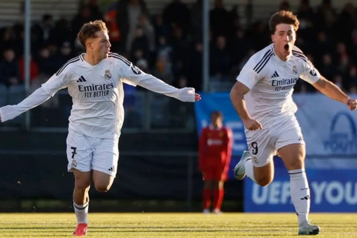 Yáñez et Barroso en Youth League avec le Real Madrid. (realmadrid.com)