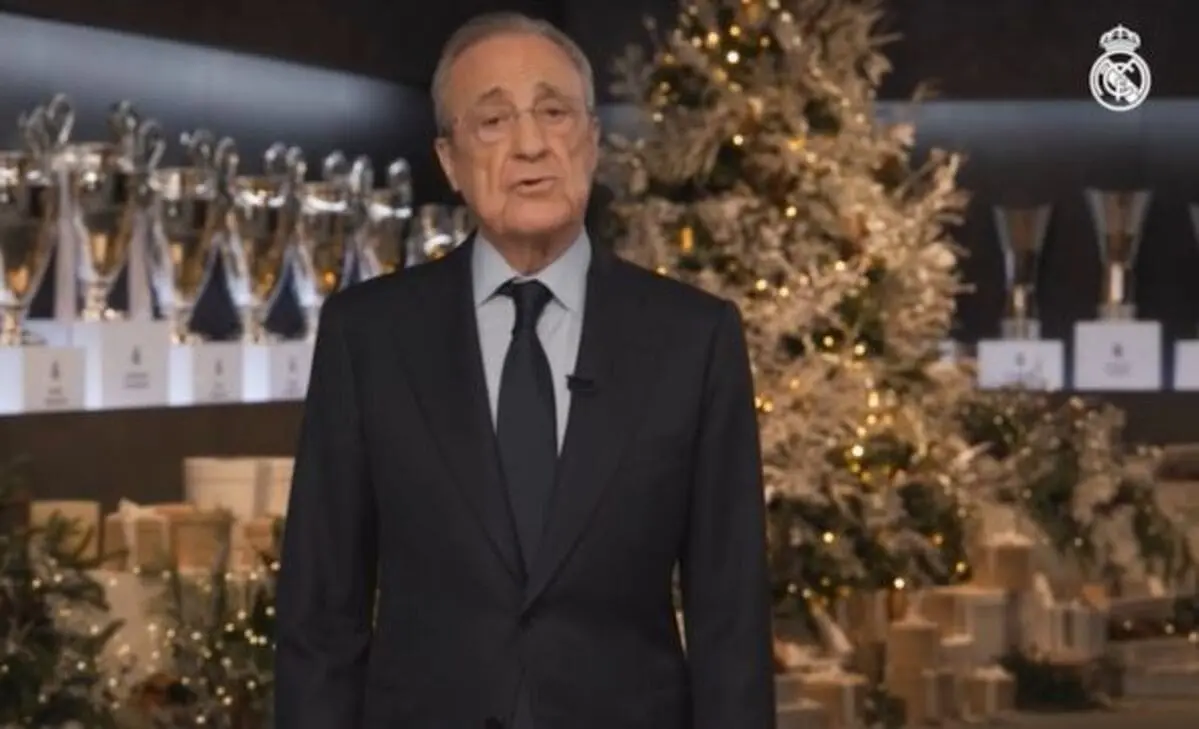 Florentino Perez souhaitant joyeux Noël (Real Madrid.com)