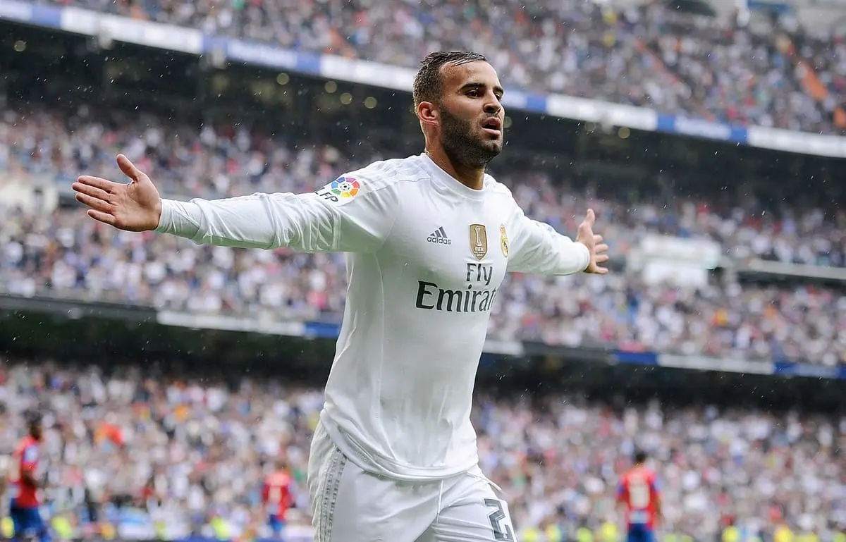MADRID, SPAIN - OCTOBER 17: Jese Rodriguez of Real Madrid celebrates after scoring Real's 3rd goal during the La Liga match between Real Madrid CF and Levante UD at estadio Santiago Bernabeu on October 17, 2015 in Madrid, Spain. (Photo by Denis Doyle/Getty Images)