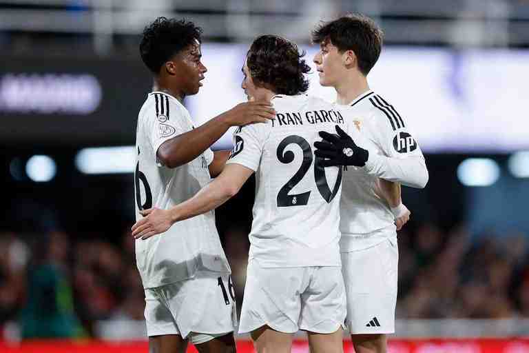 Endrick, Fran Garcia et Arda Güler (Real Madrid)