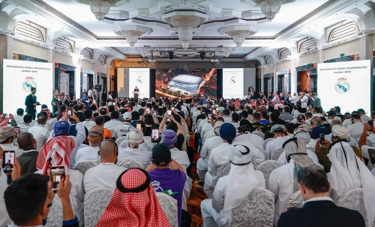 Florentino Pérez s’est exprimé devant 500 personnes à Jeddah (realmadrid.com)