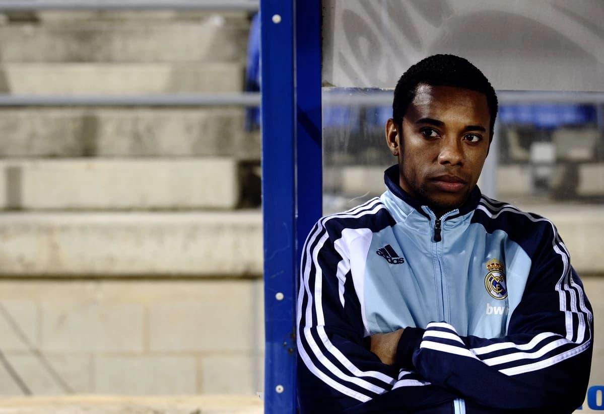 Robinho, lorsqu'il évoluait au Real Madrid (Photo by Manuel Queimadelos Alonso/Getty Images)