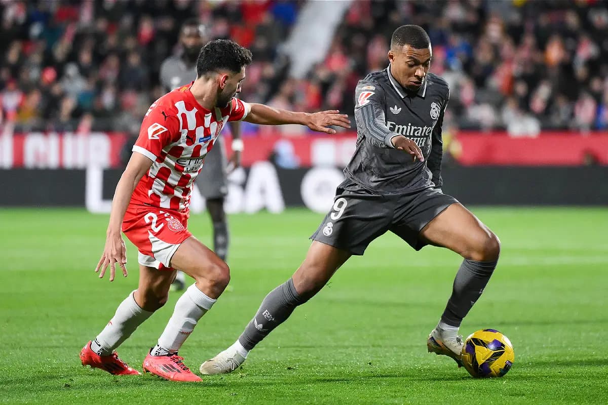 Mbappé avec le Real Madrid face à Girona en décembre (David Ramos/Getty Images).