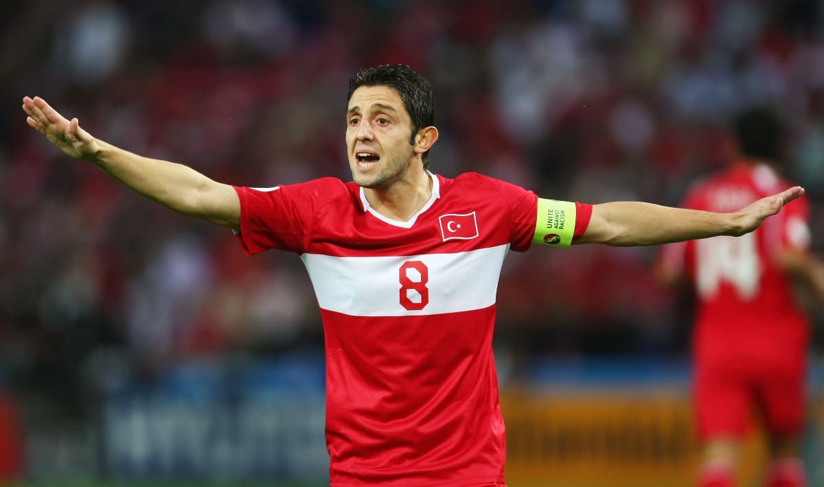 GENEVA - JUNE 15: Nihat Kahveci of Turkey reacts during the UEFA EURO 2008 Group A match between Turkey and Czech Republic at Stade de Geneve on June 15, 2008 in Geneva, Switzerland. (Photo by Lars Baron/Bongarts/Getty Images)