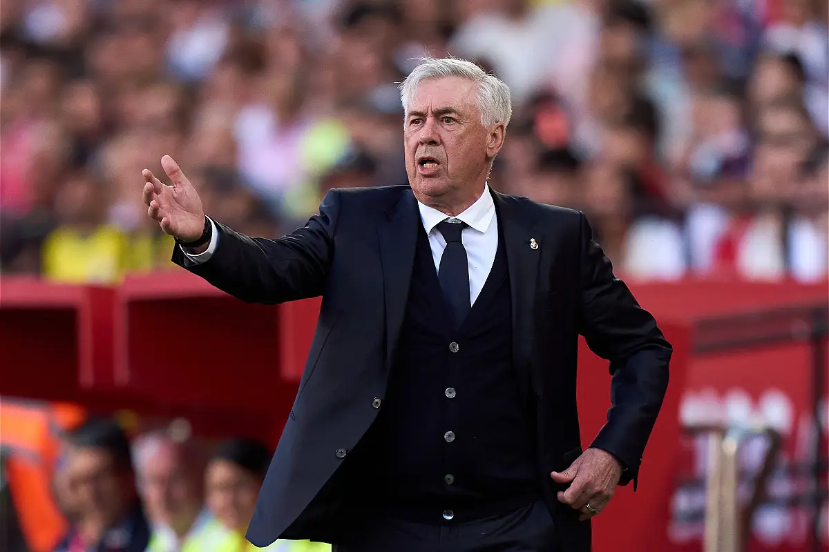 Ancelotti lors du match face à Séville (Photo by Angel Martinez/Getty Images).