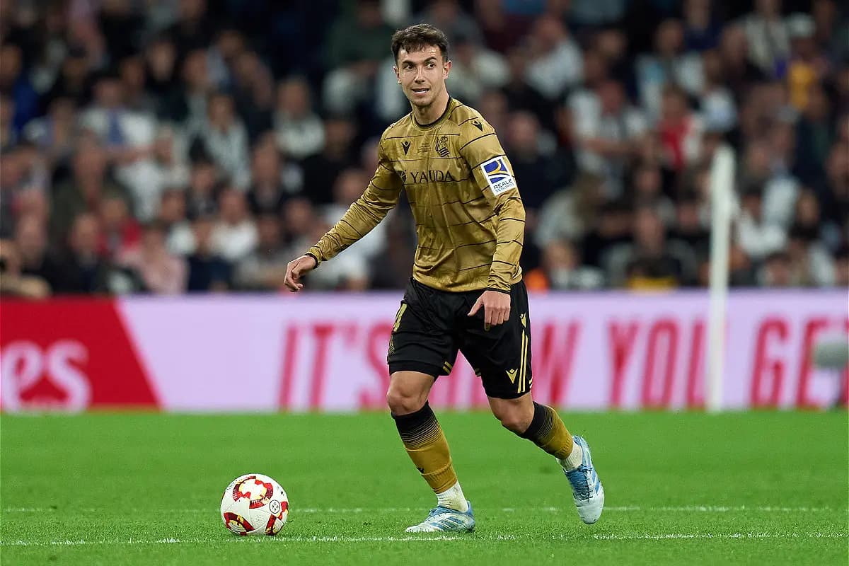 Zubimendi lors du match de Coupe du Roi face au Real Madrid (Photo by Angel Martinez/Getty Images).