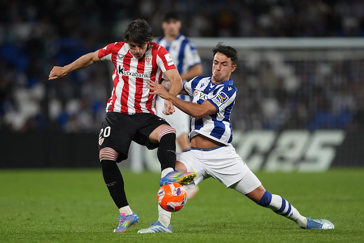 Zubimendi en Liga le mois dernier (Photo by Juan Manuel Serrano Arce/Getty Images).