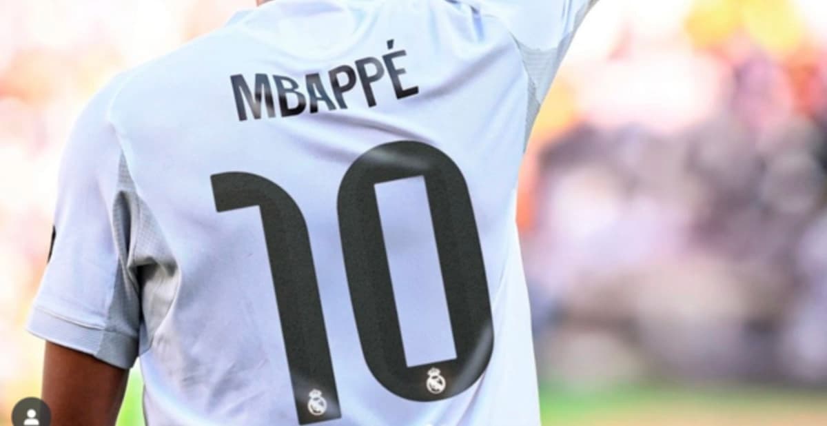 Kylian Mbappé arborant son nouveau numéro 10 au Real Madrid (montage) - Instagram de Kylian Mbappé