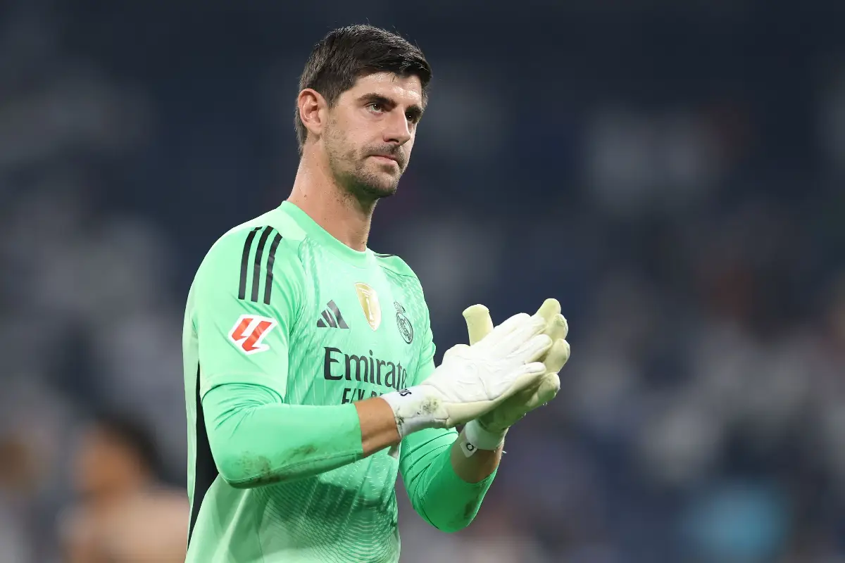 Thibaut Courtois contre Osasuna (Photo by Florencia Tan Jun/Getty Images).