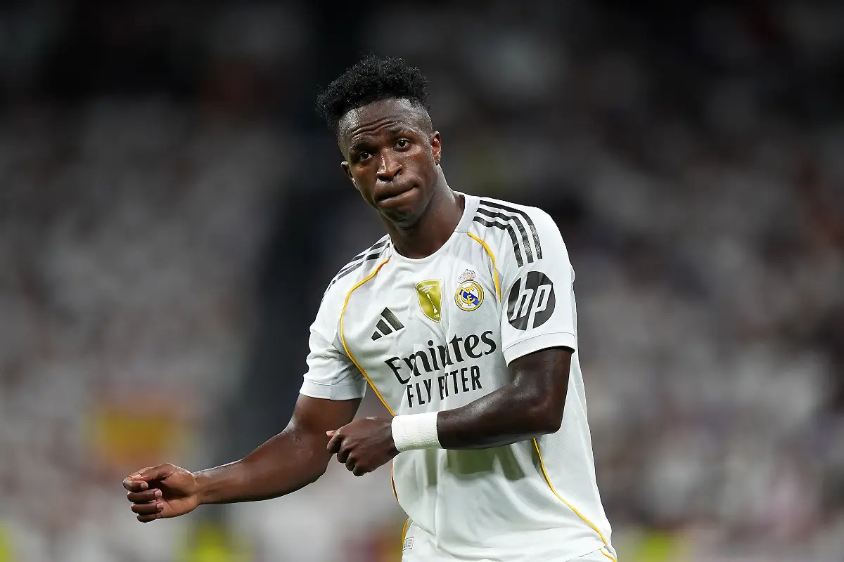 Vinicius avant la trêve internationale (Photo by Angel Martinez/Getty Images).