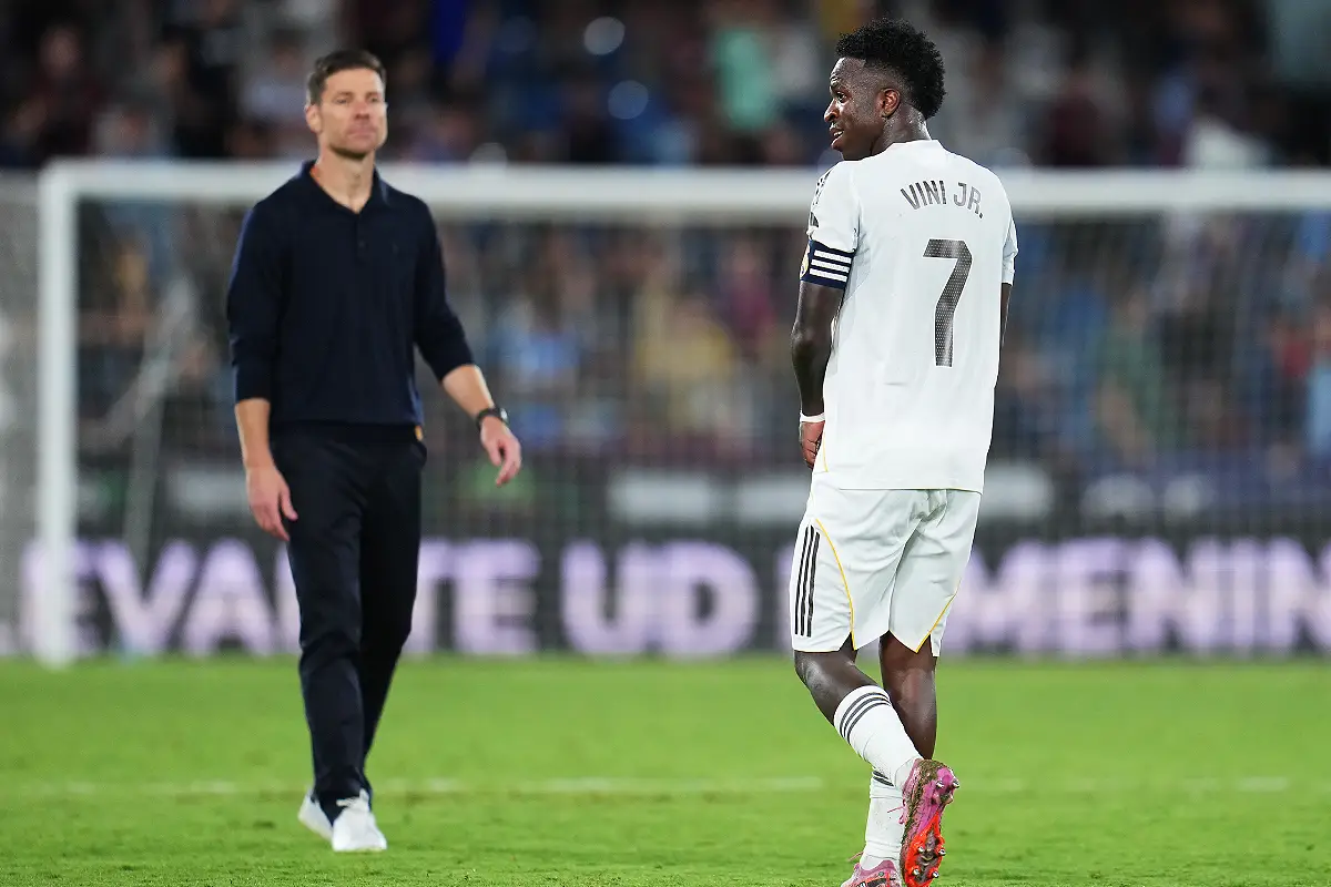 Vini après la victoire contre Levante mardi soir (Photo by Aitor Alcalde/Getty Images).