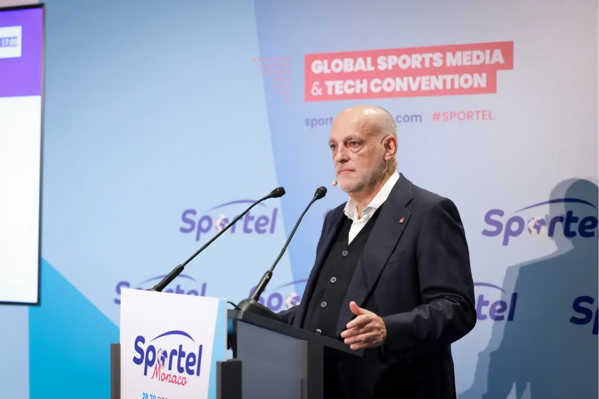 Javier Tebas à Monaco en octobre 2024 (Photo by Arnold Jerocki/Getty Images For Sportel).
