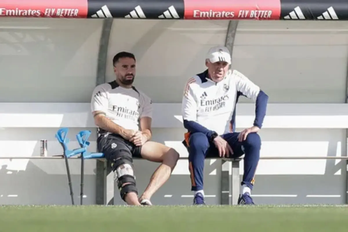 Dani Carvajal a déja commence à sa rééducation (Real Madrid.com)