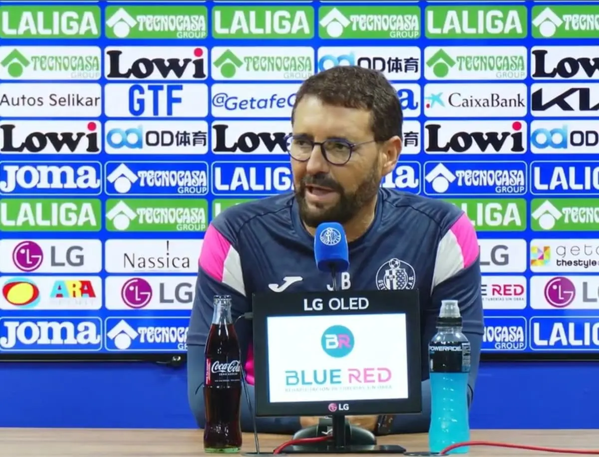 José Bordalás s'est présenté en la salle de presse avant le match entre le Real Madrid et Getafe (getafecf.com)