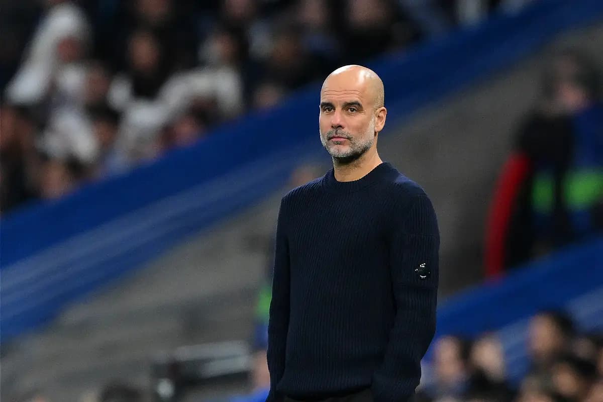 Pep Guardiola au Bernabéu mercredi soir (Photo by David Ramos/Getty Images).