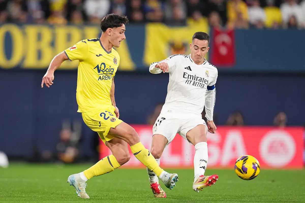 Lucas Vázquez face à Villarreal le week-end dernier (Photo by Aitor Alcalde/Getty Images).