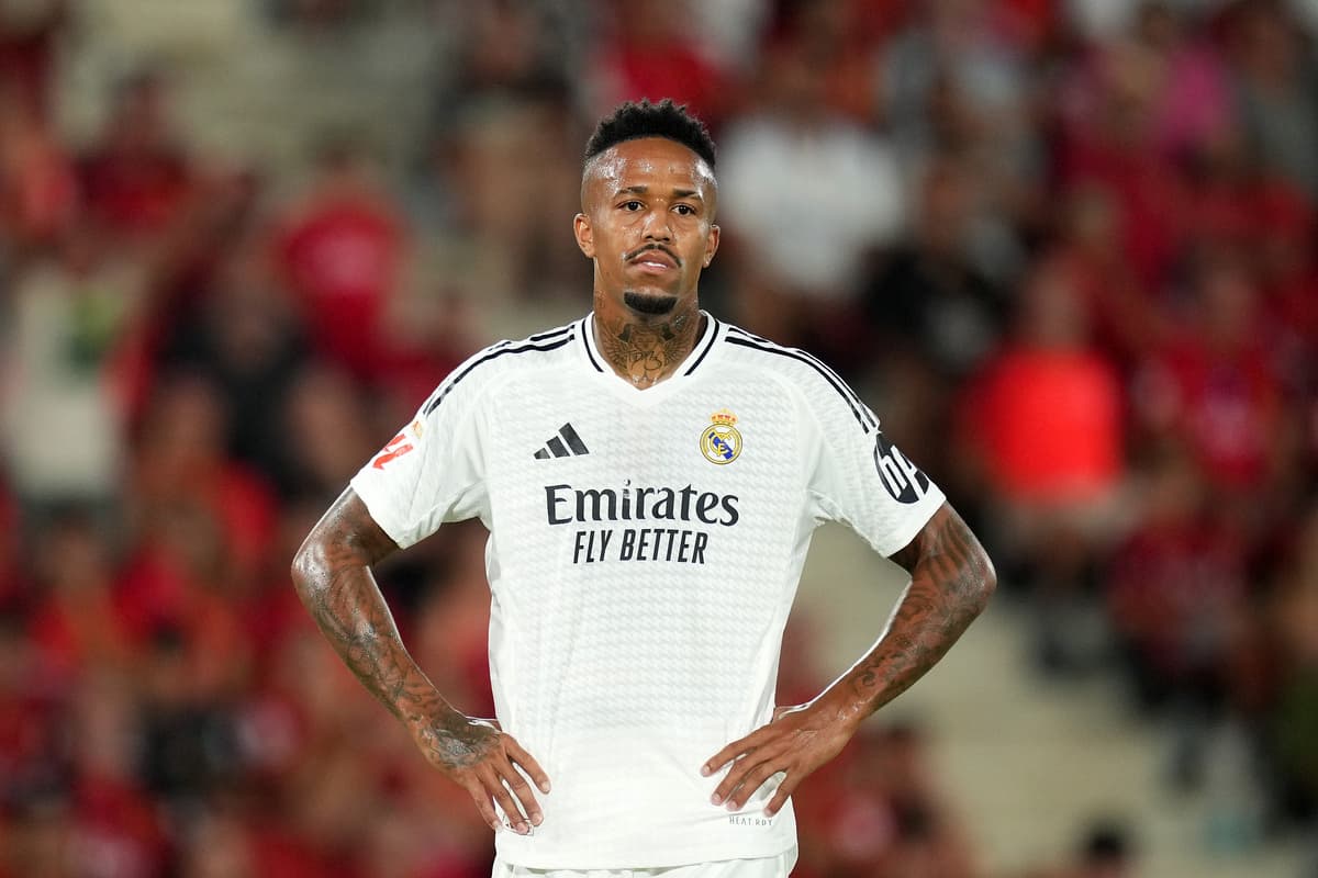 Eder Militao lors de RCD Majorque - Real Madrid (Photo by Alex Caparros/Getty Images)