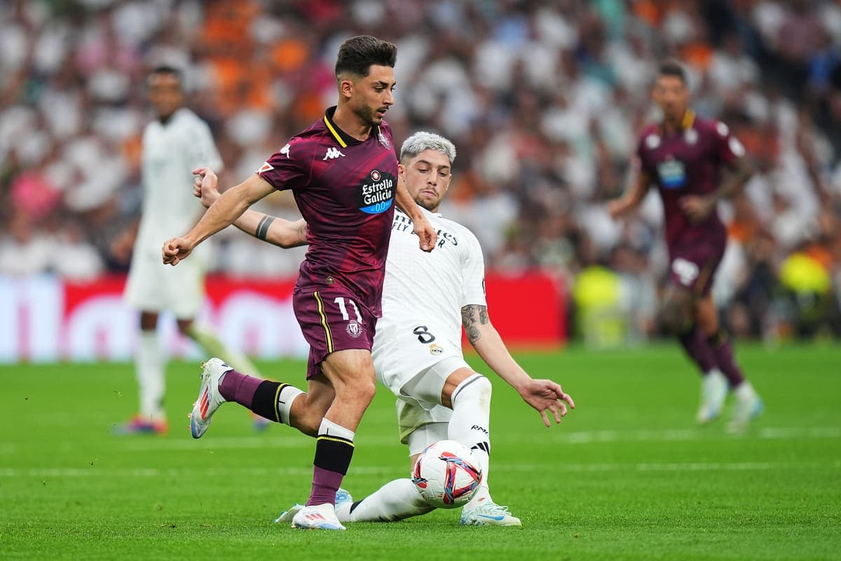 Federico Valverde au duel lors de la rencontre face au Real Valladolid (Getty Images)