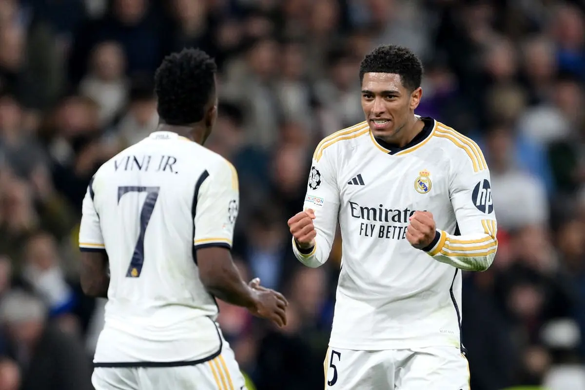 La saison dernière Vinicius Jr. et Bellingham ont porté le Real Madrid offensivement à tour de rôle (Photo by David Ramos/Getty Images)