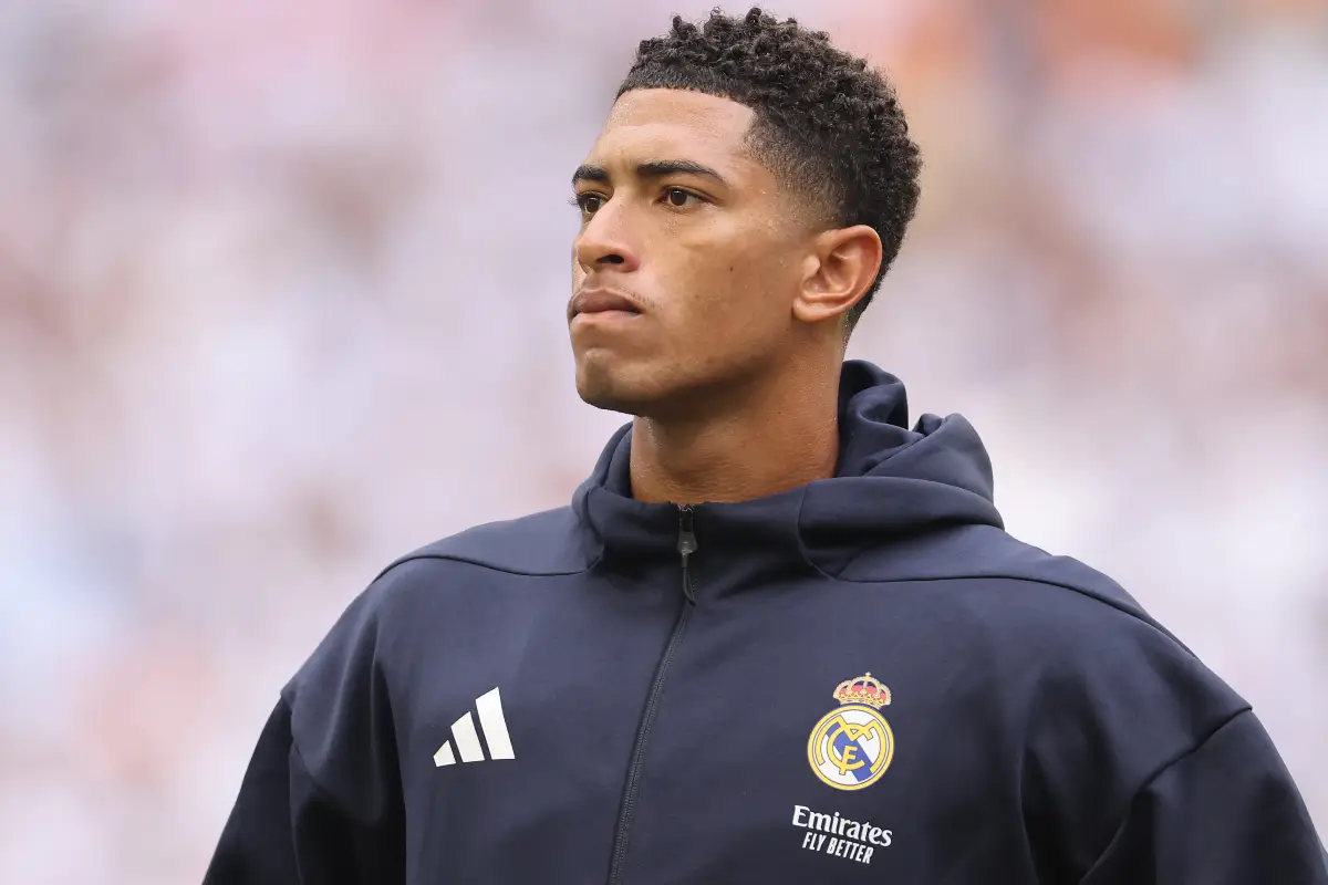 Bellingham avant la rencontre face à la Juventus (Photo by Michael Reaves/Getty