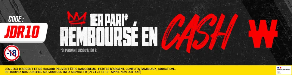 Offre Winamax 10 euros offerts + 100 euros rembourses