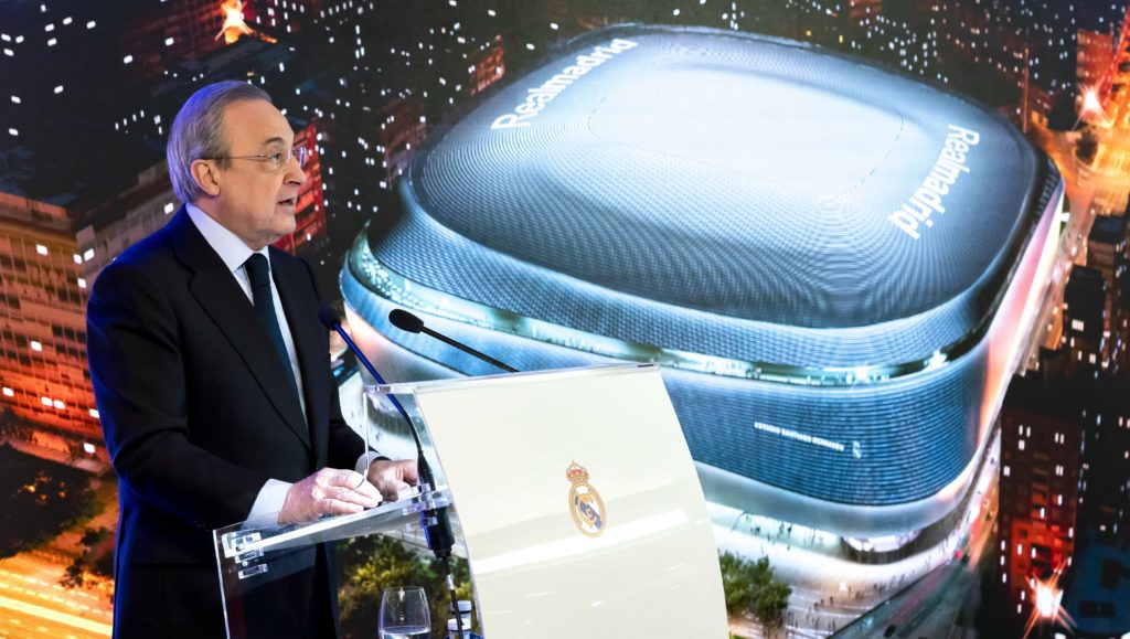 Florentino Perez during the Presentation of the new Santiago Bernabeu stadium on 2nd April 2019 Photo : Marca / Icon Sport