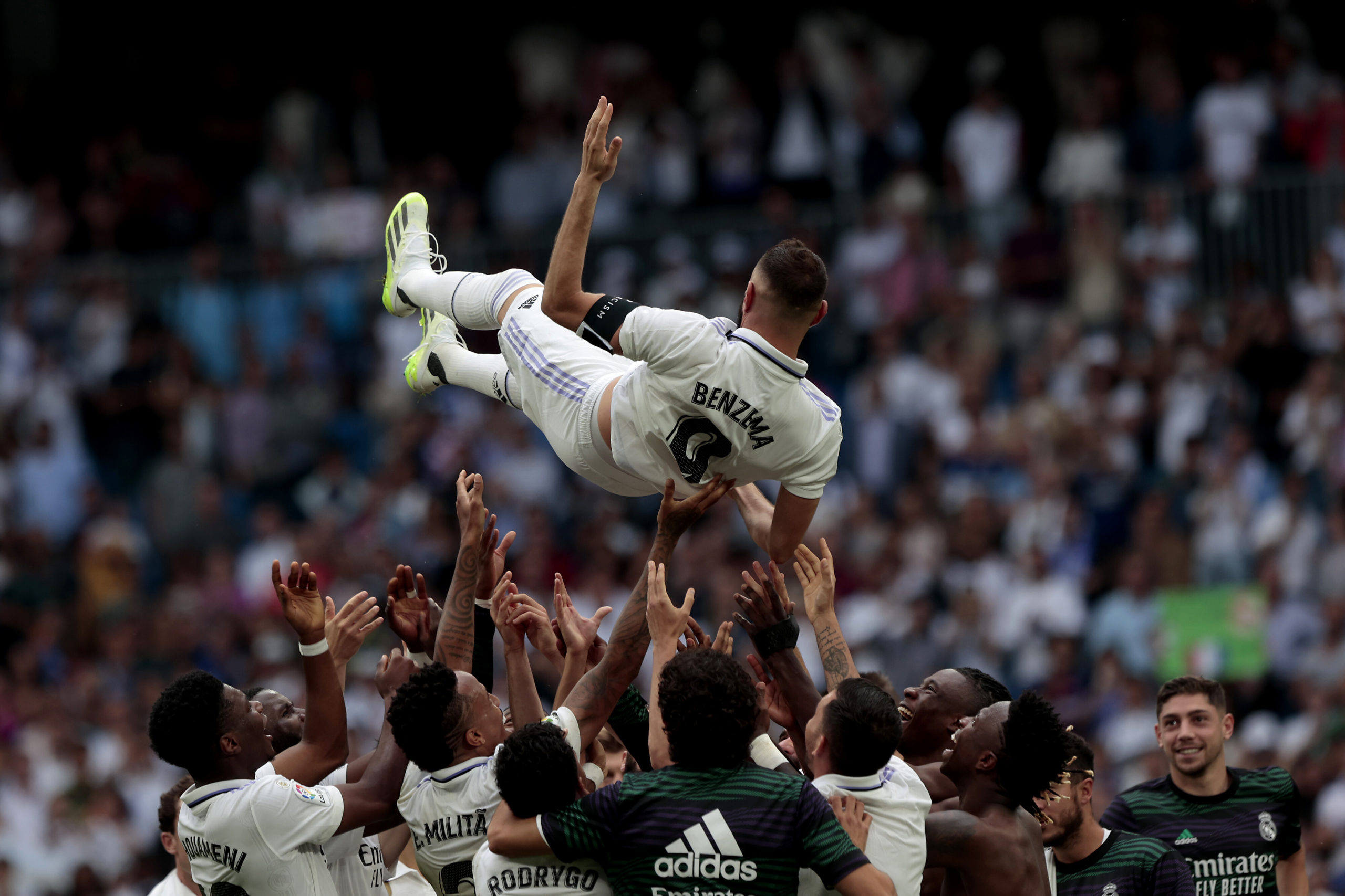 Karim Benzema à l'issue de son dernier match avec le Real Madrid (Icon Sport)