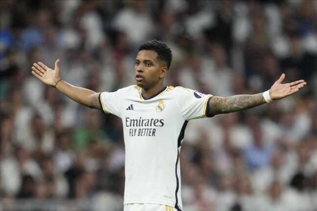 Rodrygo Goes of Real Madrid during the La Liga match between Real Madrid and Real Betis played at Santiago Bernabeu Stadium on May 25, 2024 in Madrid, Spain. (Photo by Cesar Cebolla / Pressinphoto / Icon Sport) - Photo by Icon Sport