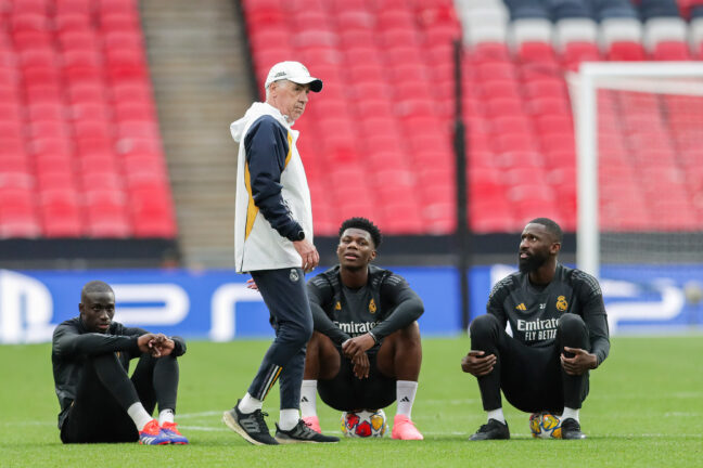 Le Real Madrid à l'entraînement