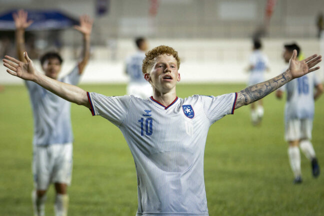 BAMAYON, PUERT RICO - JUNE 11: Puerto Rico right winger #10 Jeremy De Leon celebrates his team's goal during the FIFA 2026 World Cup CONCACAF, Group F qualifying match between Anguilla and Puerto Rico at Juan Ramon Loubriel Stadium in Bayamon, Puerto Rico, on June 11, 2024. (Photo Edgardo J. Medina Millán / Sipa USA) - Photo by Icon Sport