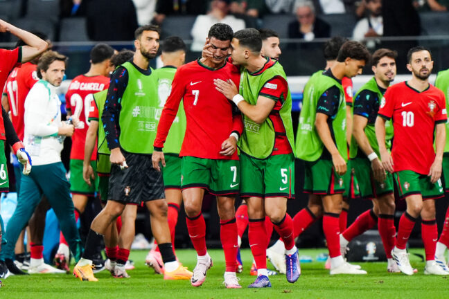 Cristiano Ronaldo en larmes