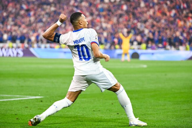 Mbappé en train de célébrer face à l'Espagne (Icon Sprt)
