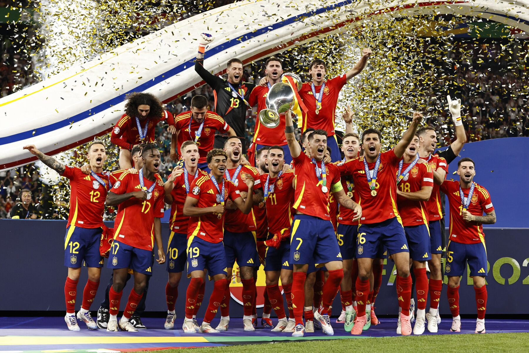 L'Espagne de Joselu, Nacho et Carvajal, joueurs du Real Madrid, sur le toit de l'Europe (Icon Sport)