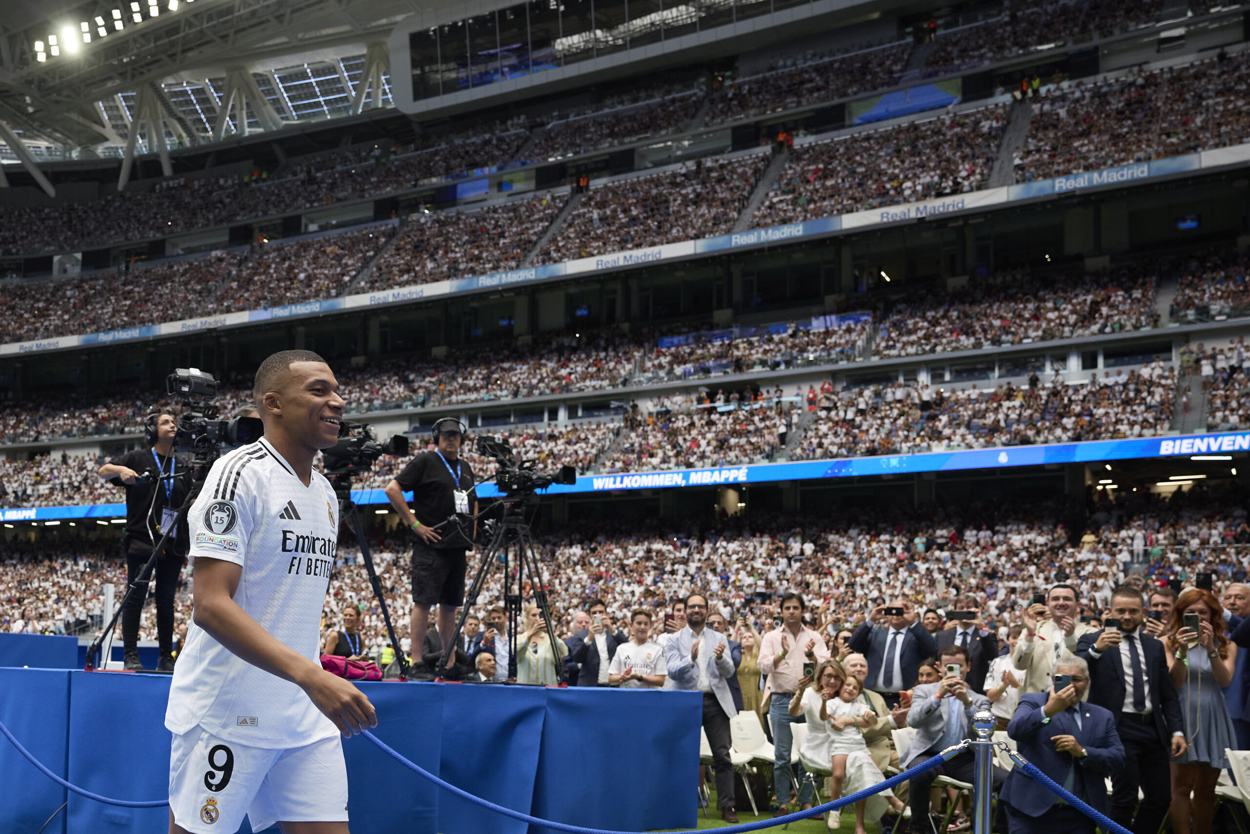 Kylian Mbappé lors de sa présentation au Real Madrid