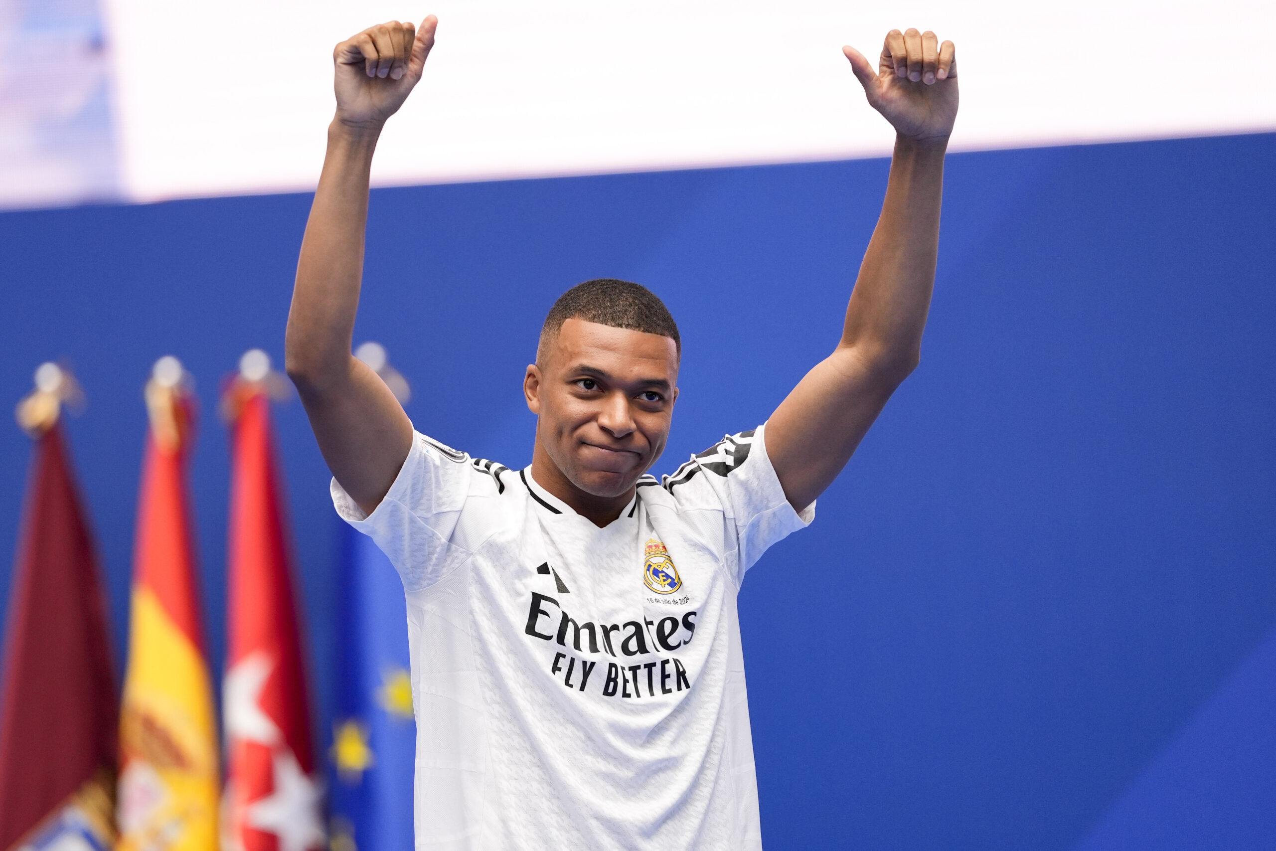 Kylian Mbappé lors de sa présentation