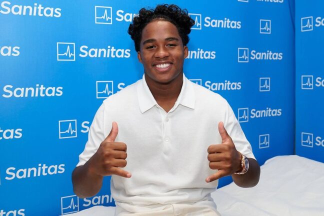 Endrick lors de sa visite médicale (realmadrid.com)