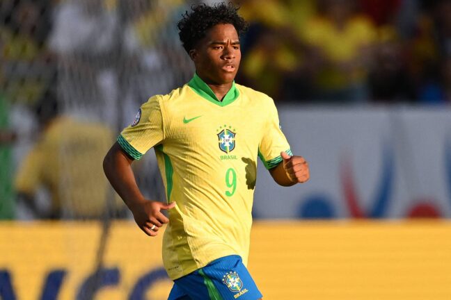 Endrick sous les couleurs de la Seleçao (Getty Images).