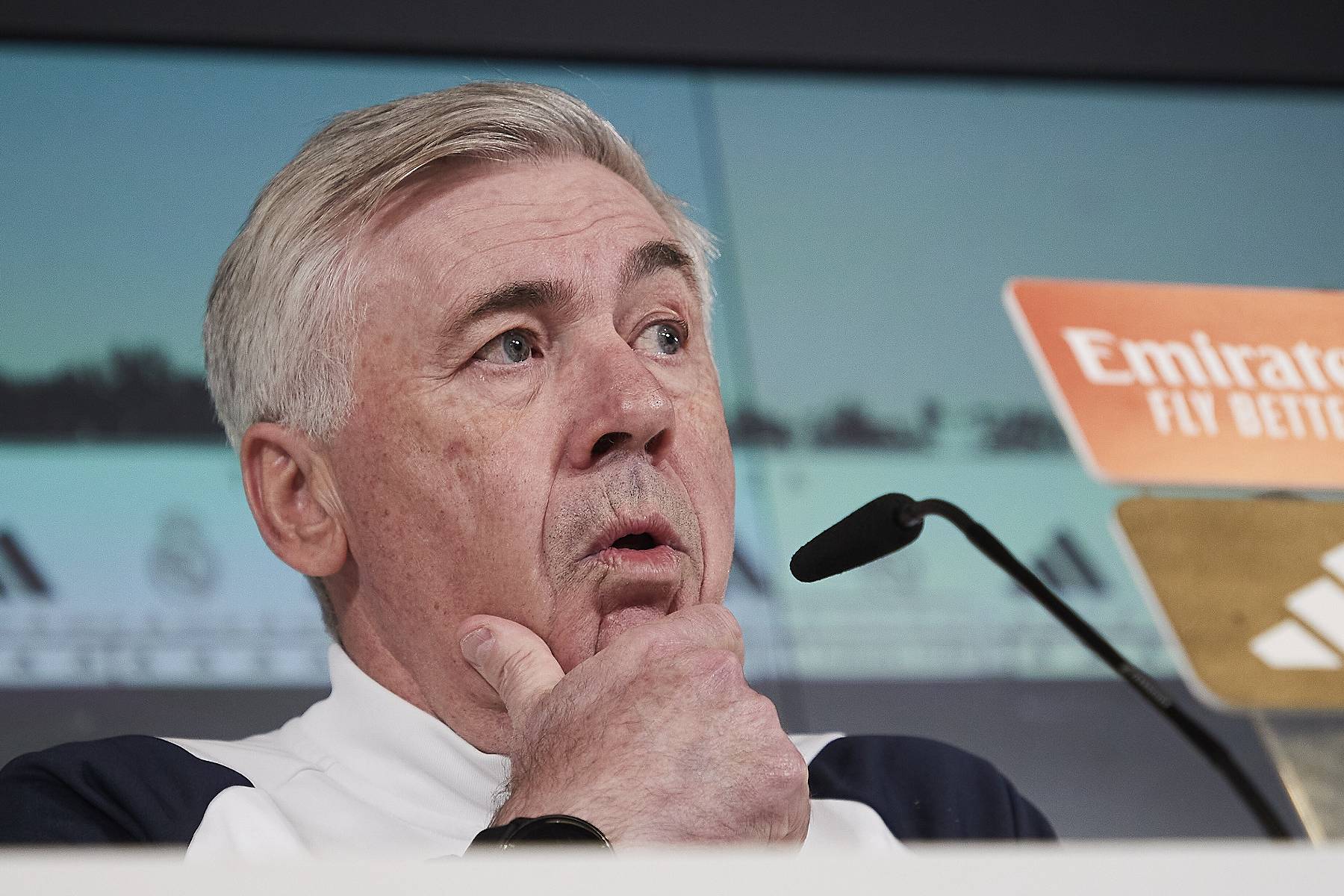 Carlo Ancelotti s'est présenté en conférence de presse ce mardi à Chicago (Icon Sport)