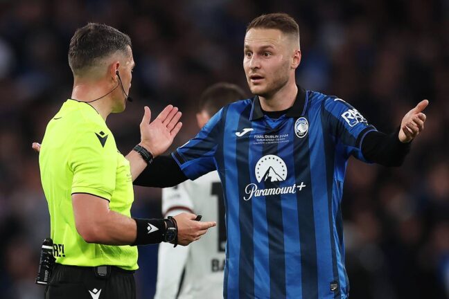 Teun Koopmeiners lors de la finale de l'Europa League - Il ne devrait pas être présent pour la Supercoupe d'Europe (Getty Images)