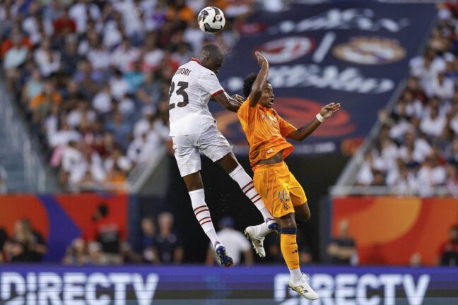 Endrick a disputé les 45 première minutes du match AC Milan - Real Madrid (Getty Images)