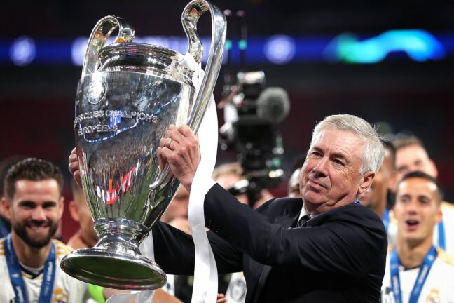 Ancelotti avec la 15e Ligue des champions du Real Madrid (Getty Images)